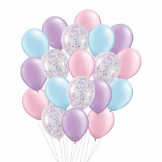 20PCS Unicorn Latex Confetti Balloons Wedding Birthday Party Helium Air Purple