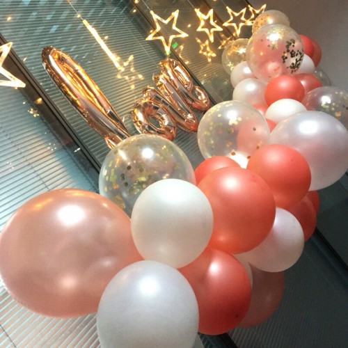 Royaume-Uni Rose Confettis Ballon Arch Set Kit Anniversaire Mariage Baby Shower Garland decor